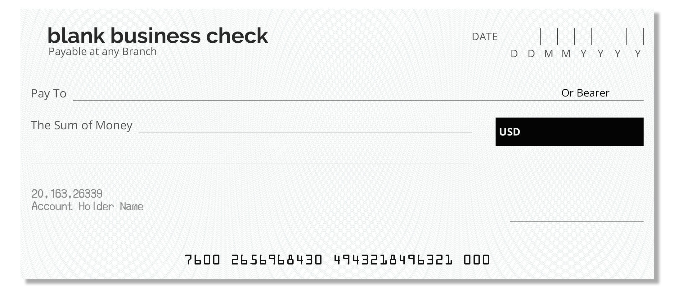 10 Printable Blank Business Check In Psd Photoshop Room Surf