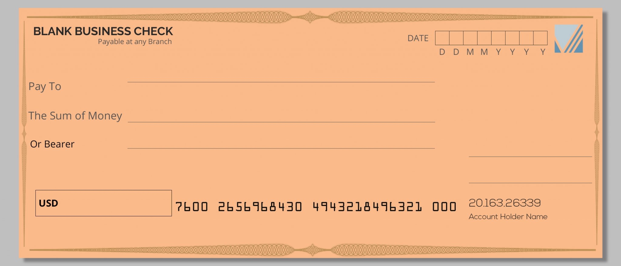 10 Printable Blank Business Check In Psd Photoshop Room Surf