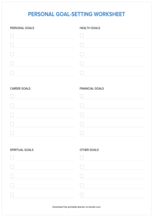 12 Printable Goal Setting Templates And Worksheets In PDF Worksheets 