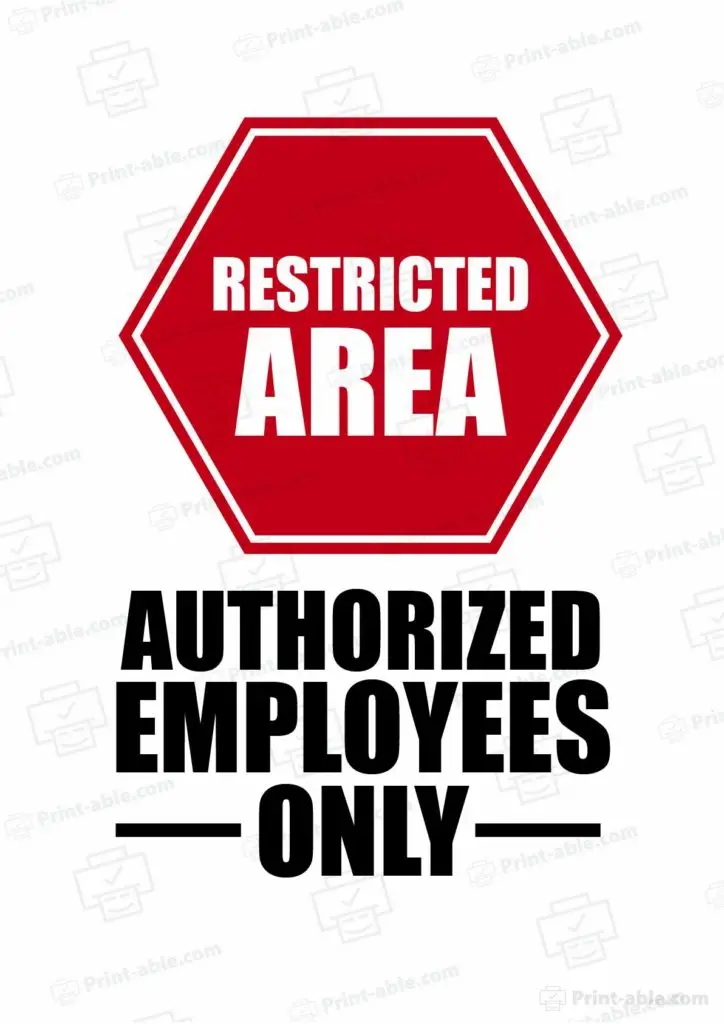 14 Free Employees Only Sign Printable PRINT ABLE