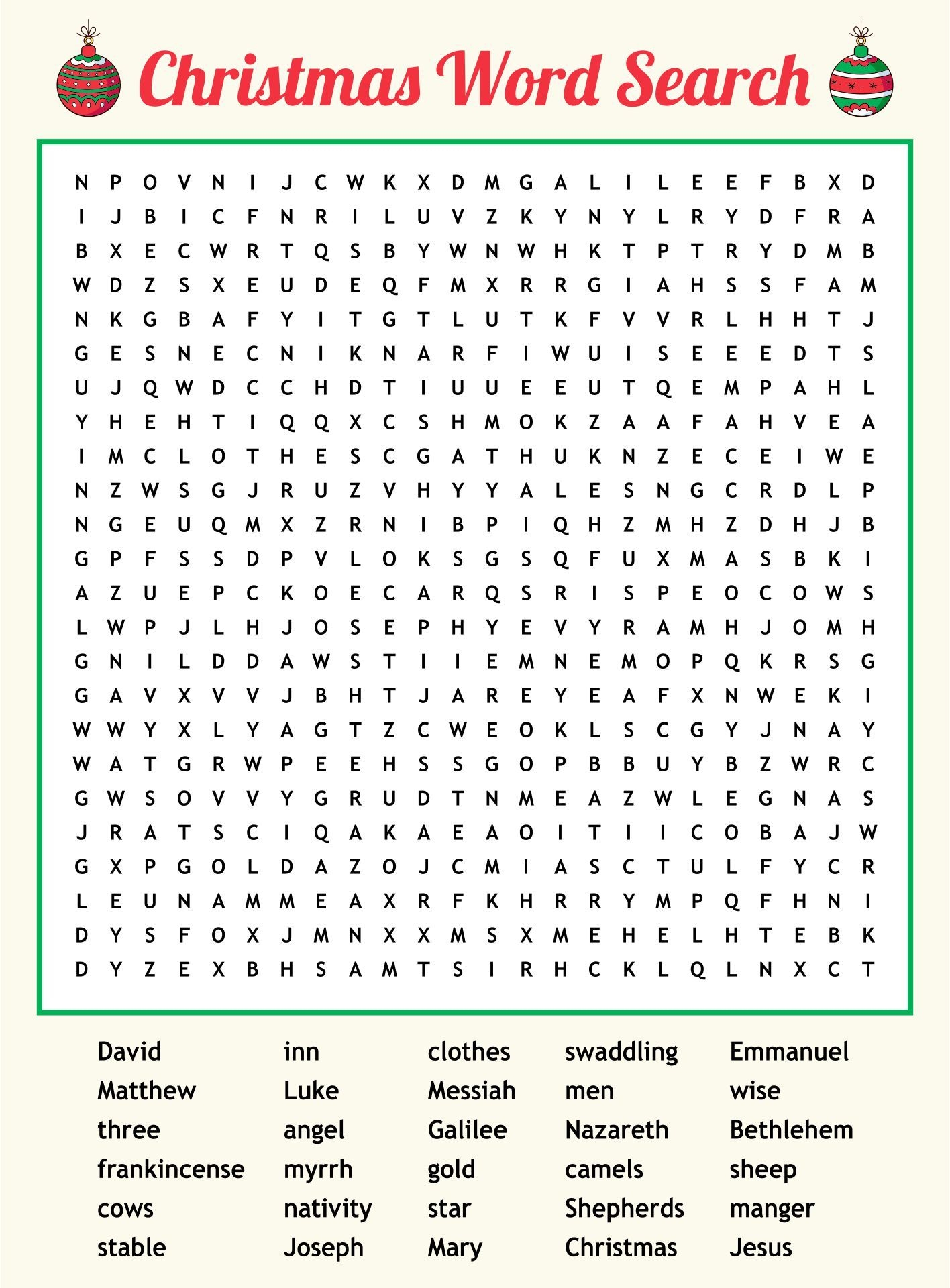 15 Best Big Printable Christmas Word Searches PDF For Free