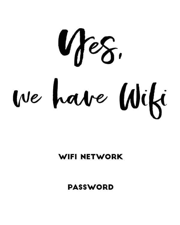 17 Free Printable Wifi Password Signs Editable PDF Lovely Planner