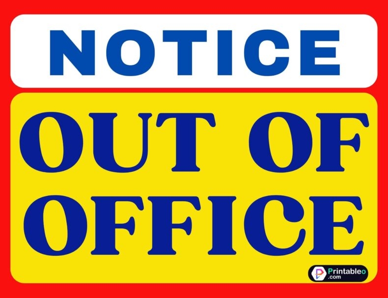 20 Out Of Office Sign Download Printable PDFs