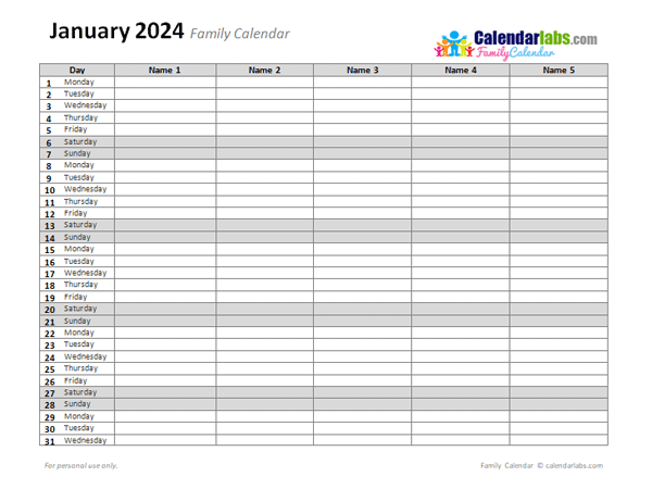 2024 Monthly Planner Template Free Printable Templates