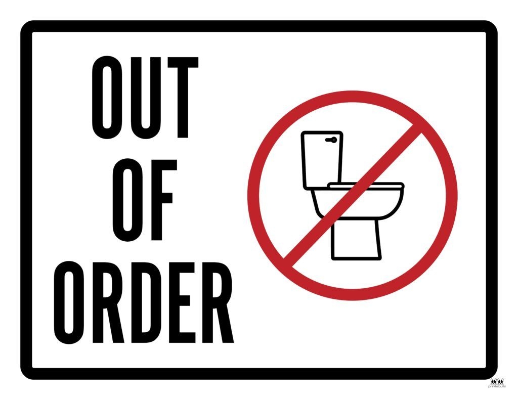 25 Unique Printable Out Of Order Signs