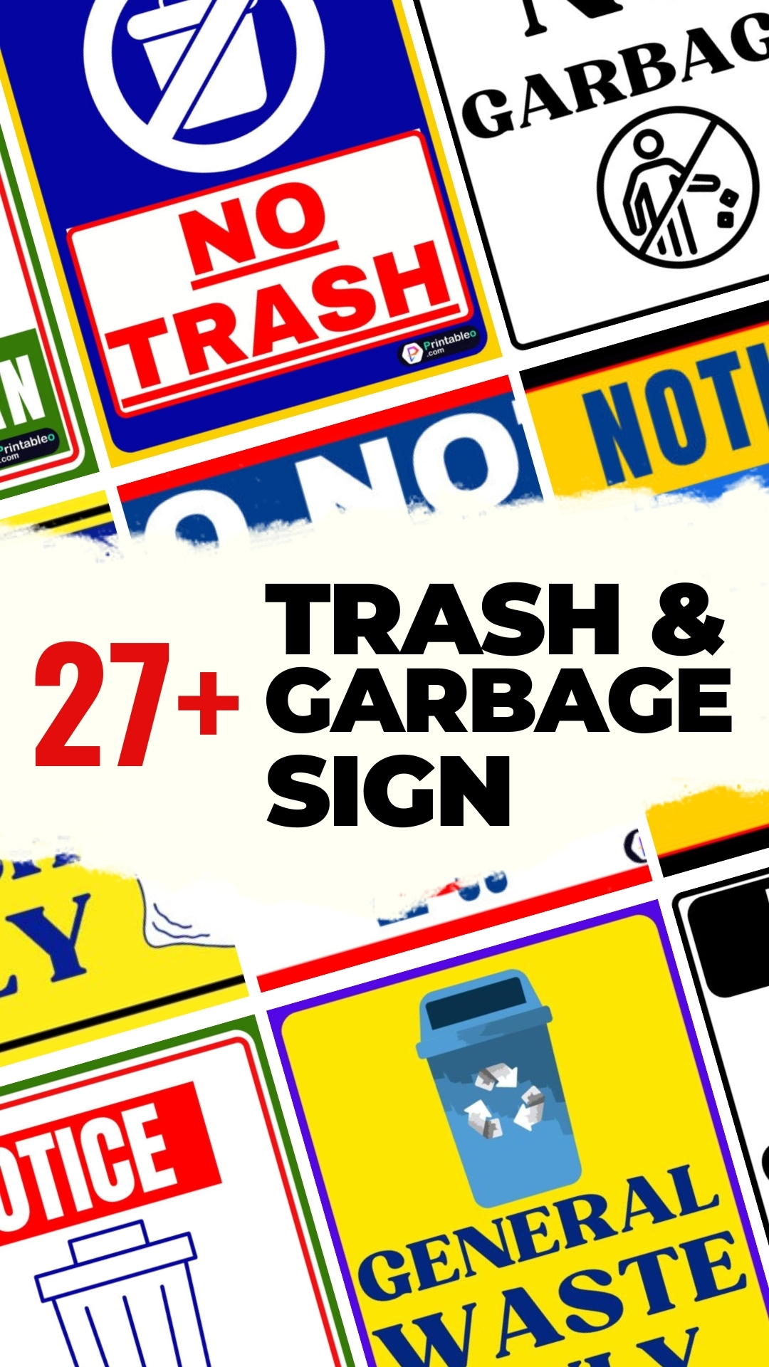27 Printable Trash Garbage Sign Download FREE PDFs