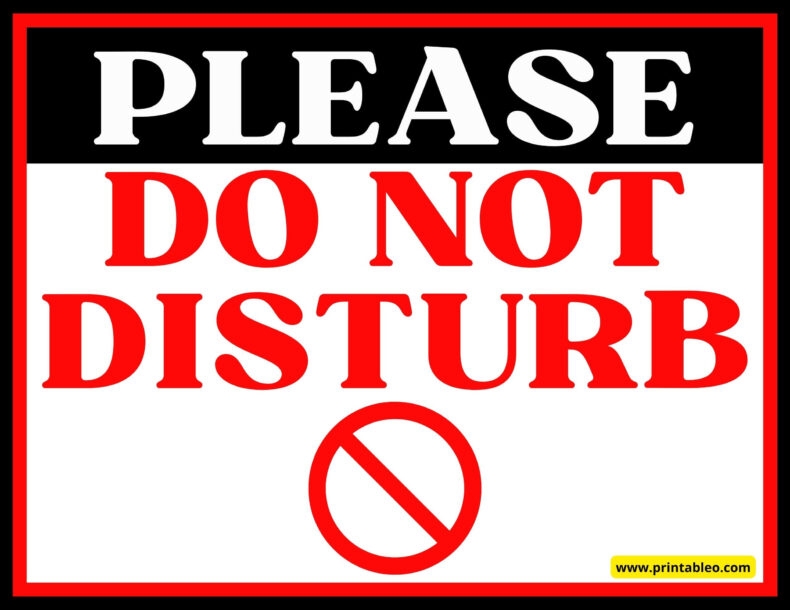 42 Printable Do Not Disturb Sign For Rooms Hotels Meetings
