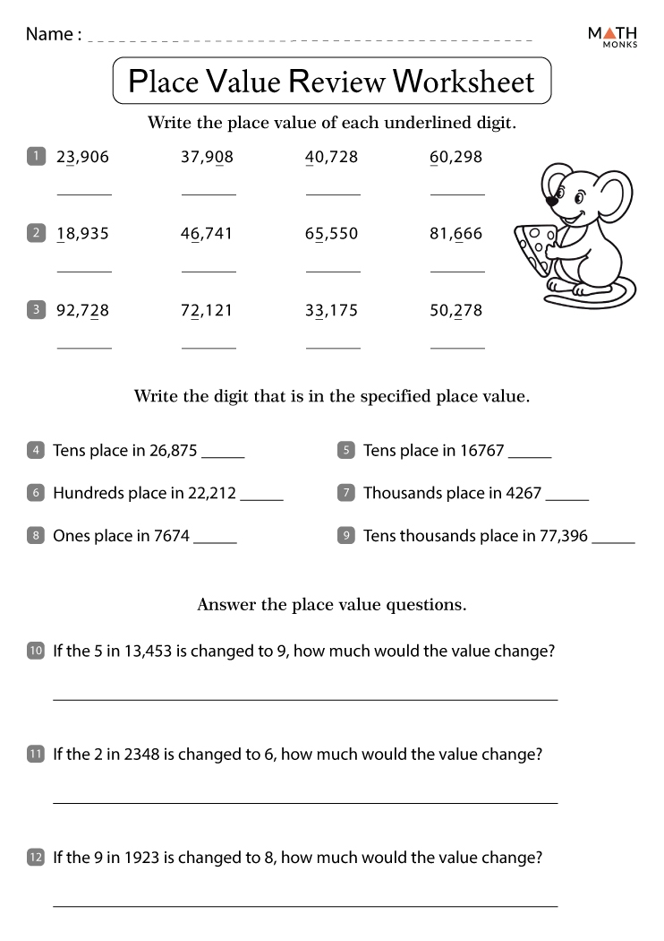 4th Grade Place Value Worksheets With Answer Key