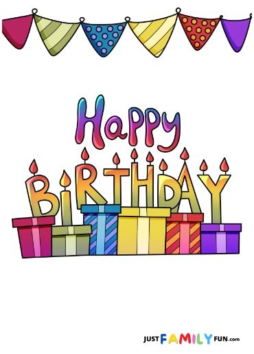 6 Free Printable Happy Birthday Signs Just Family Fun Worksheets 