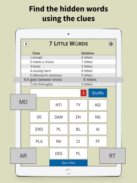 7 Little Words Printable