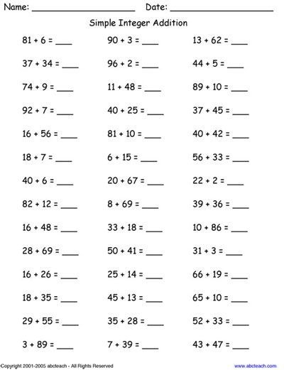 7th Grade Worksheets Free Printable 7th Grade Math Worksheets Math