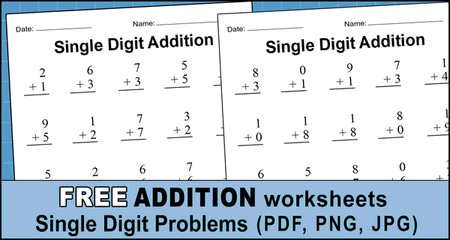 Addition Worksheets Free Printable Easy Math Problems Free 