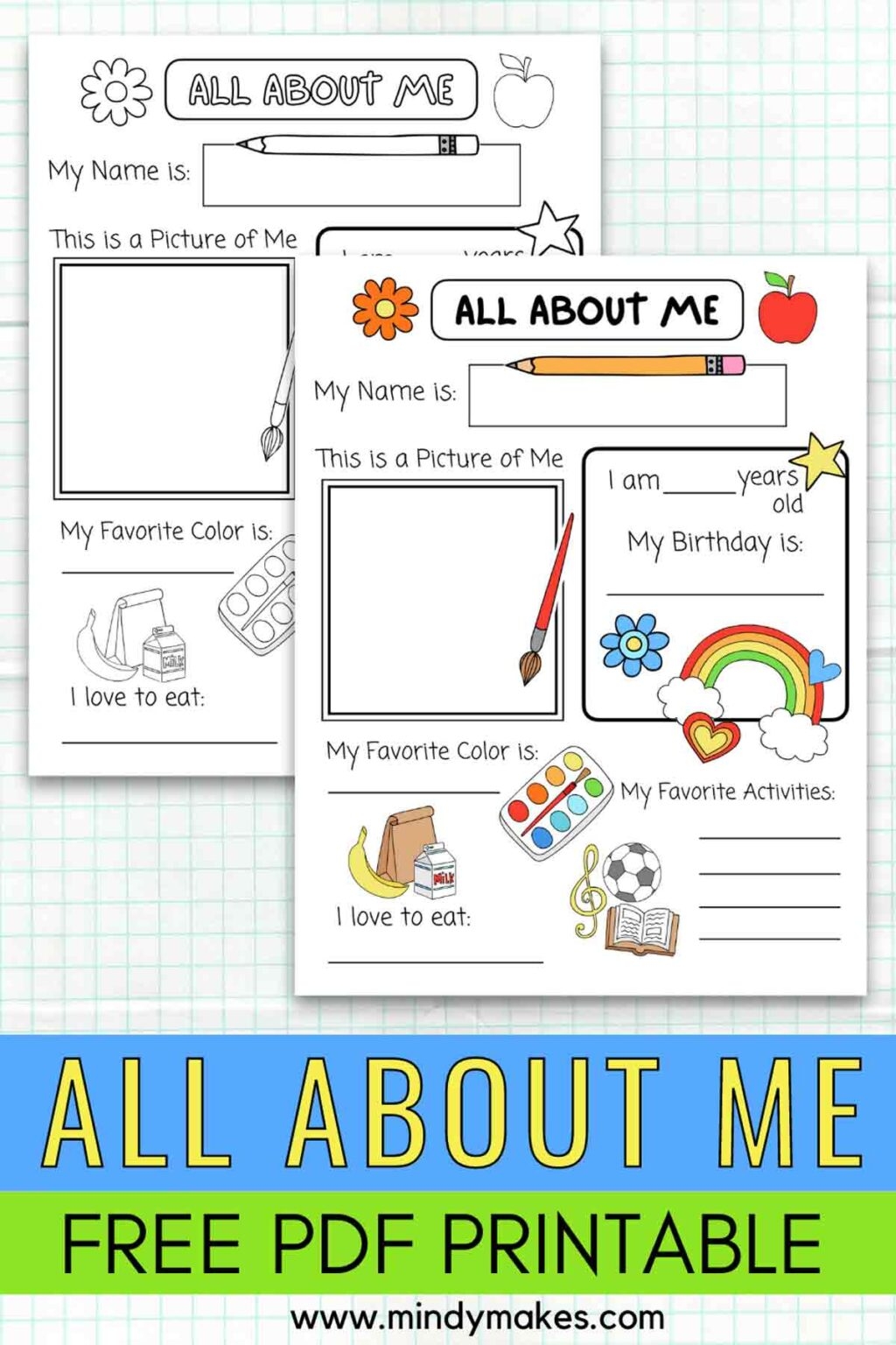 All About Me Printable Preschool Worksheet Free Pdf A Vrogue co