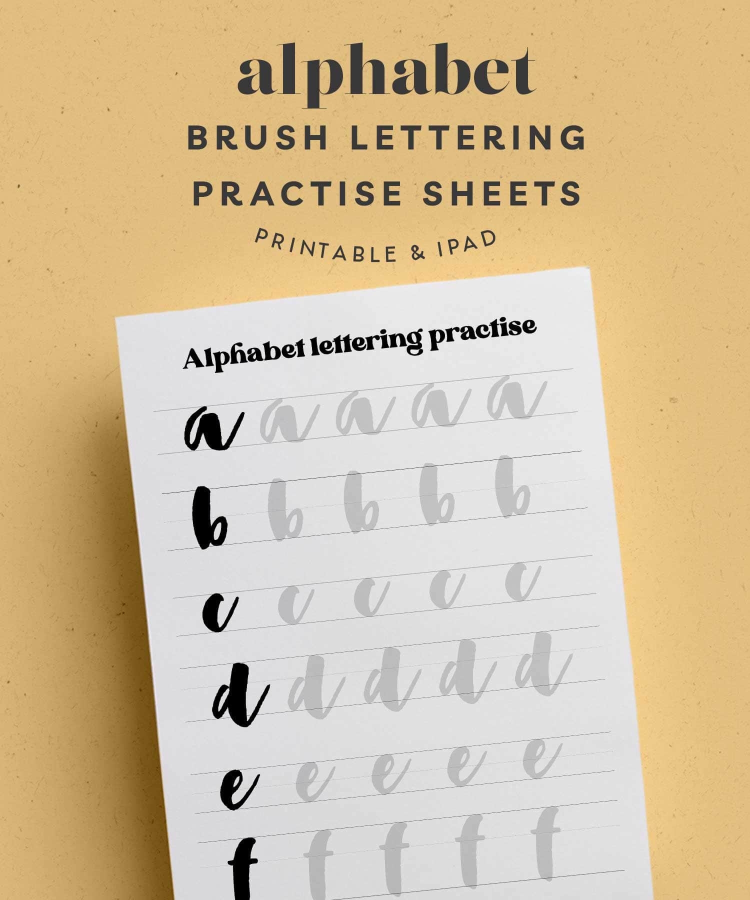 Alphabet Hand Lettering Practice Sheets Free Printable 