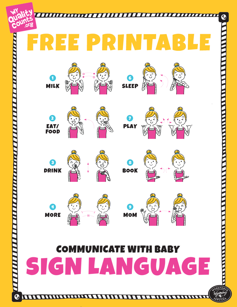 Baby Sign Language WY Quality Counts Baby Sign Language Baby Signs
