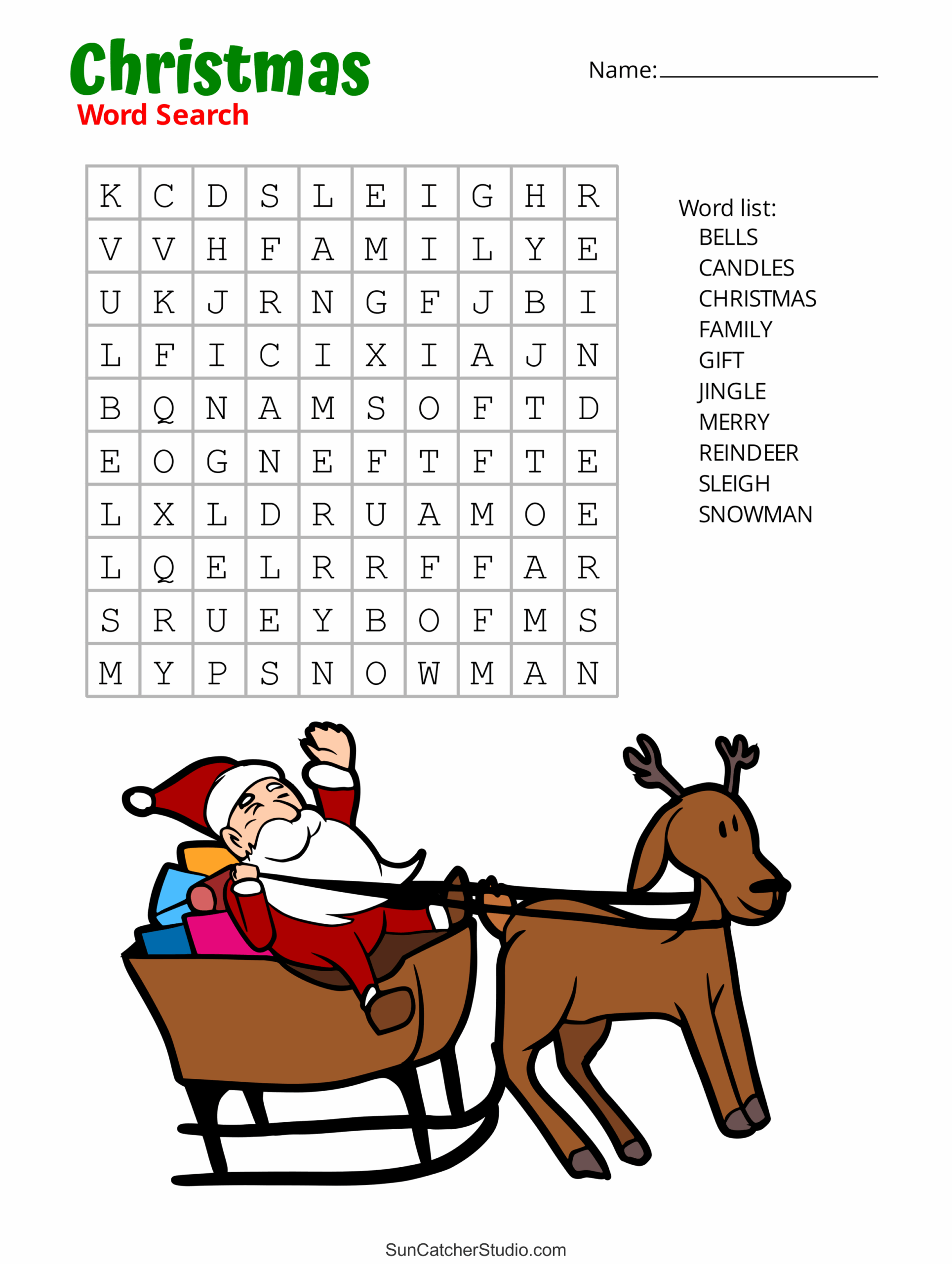 Big Christmas Word Search Printables Word Search Maker