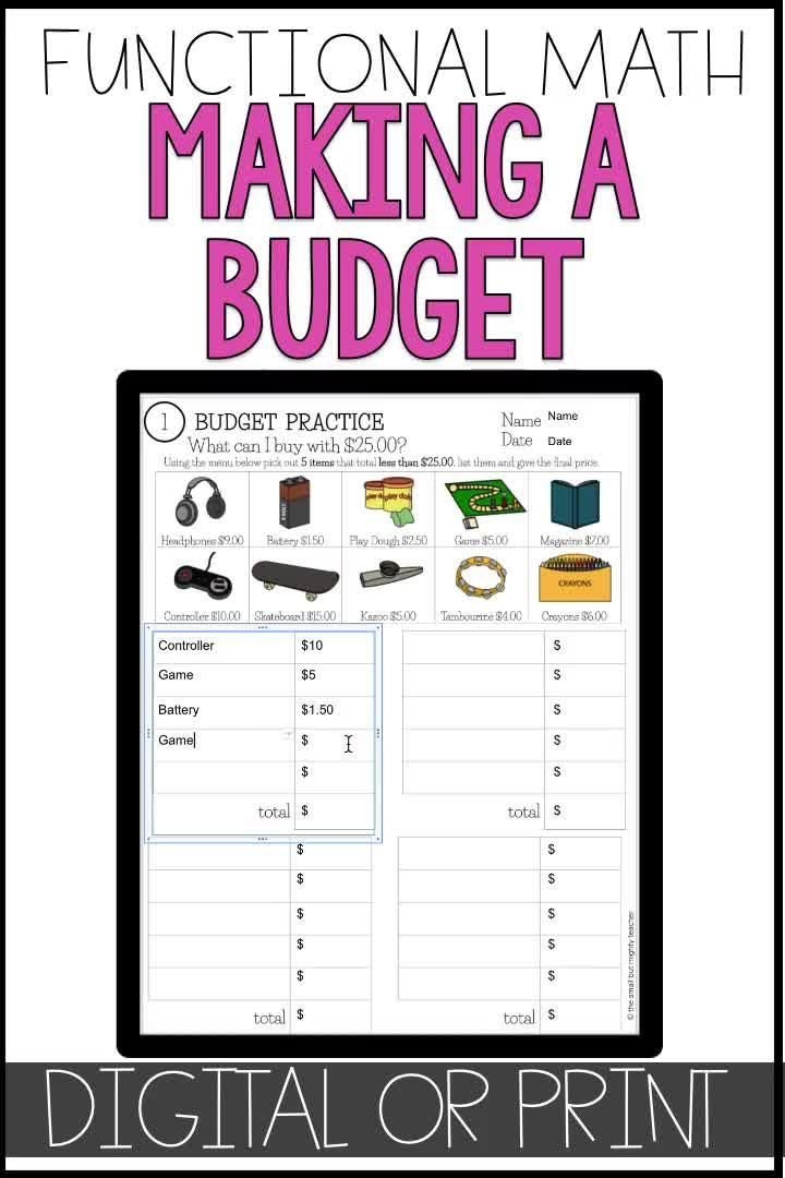 Budgeting Skills Worksheets Budgeting Worksheets