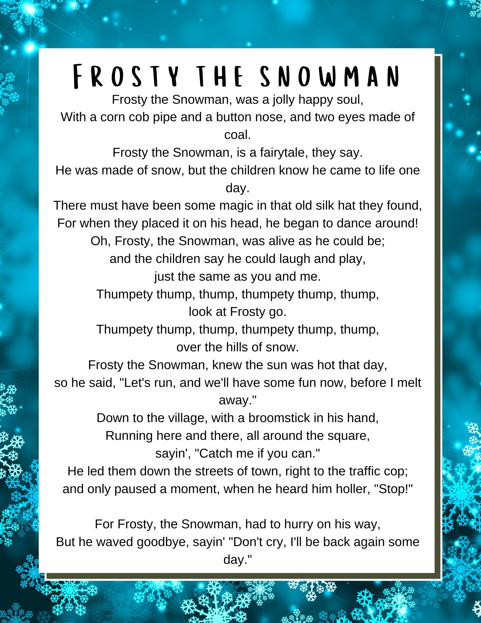 Christmas Songs Lyrics Lyrics To Popular Christmas Carols