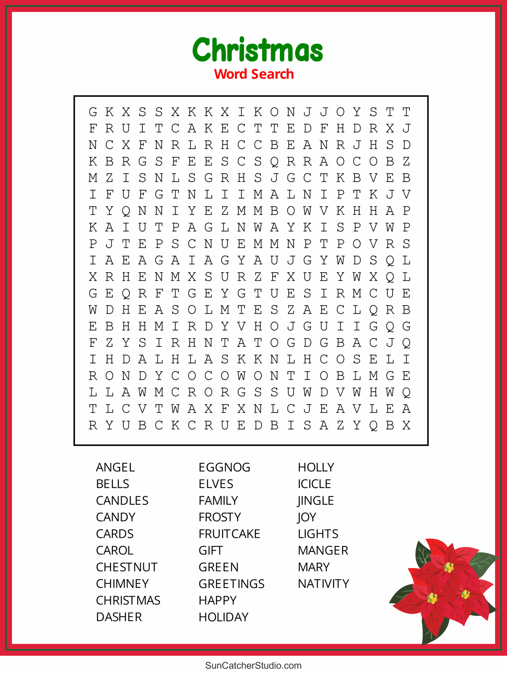 Christmas Word Search Free Printable PDF Puzzles Free Printables 