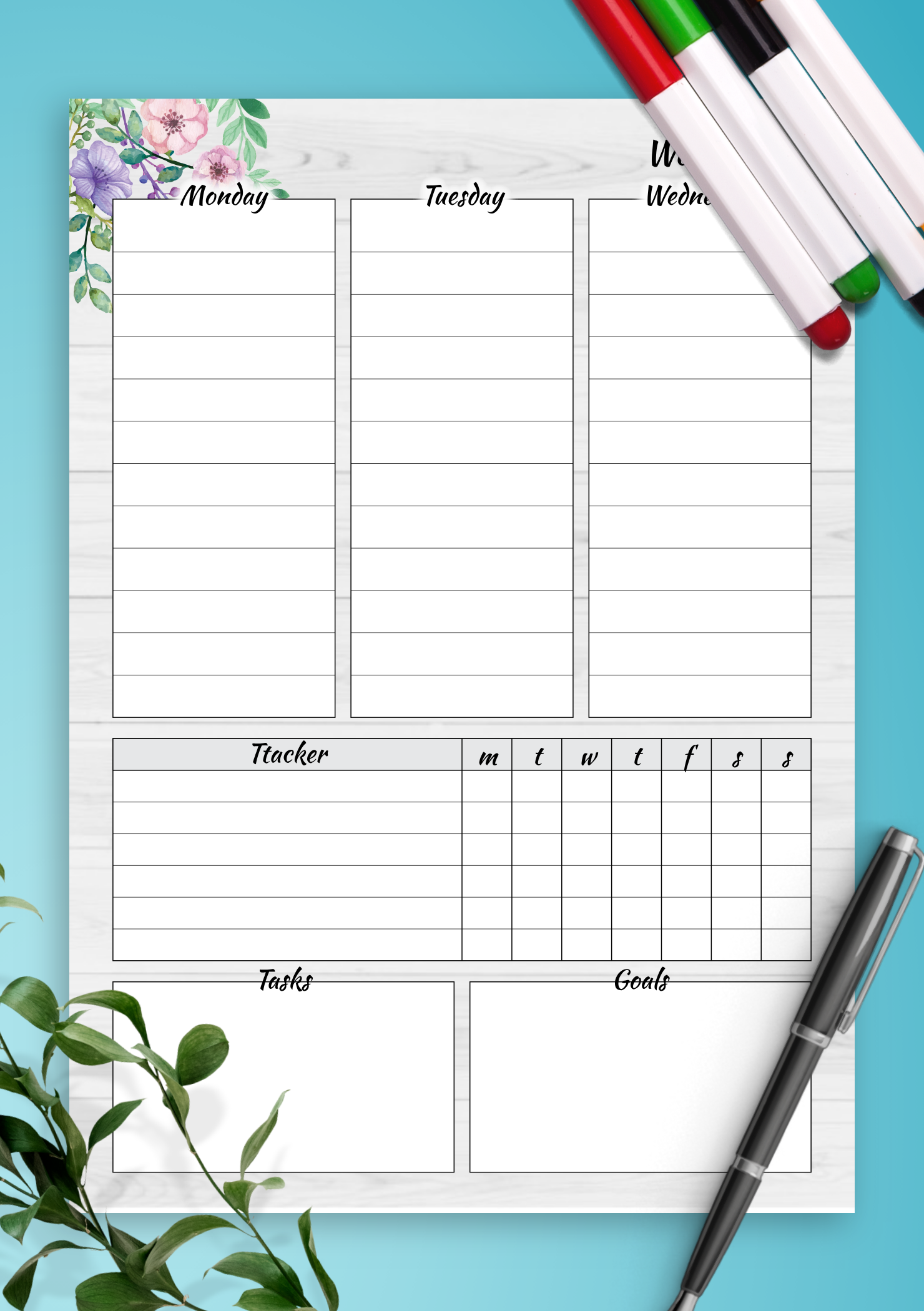 Classic Weekly Planner Printable Pdf Printable Insert Vrogue co