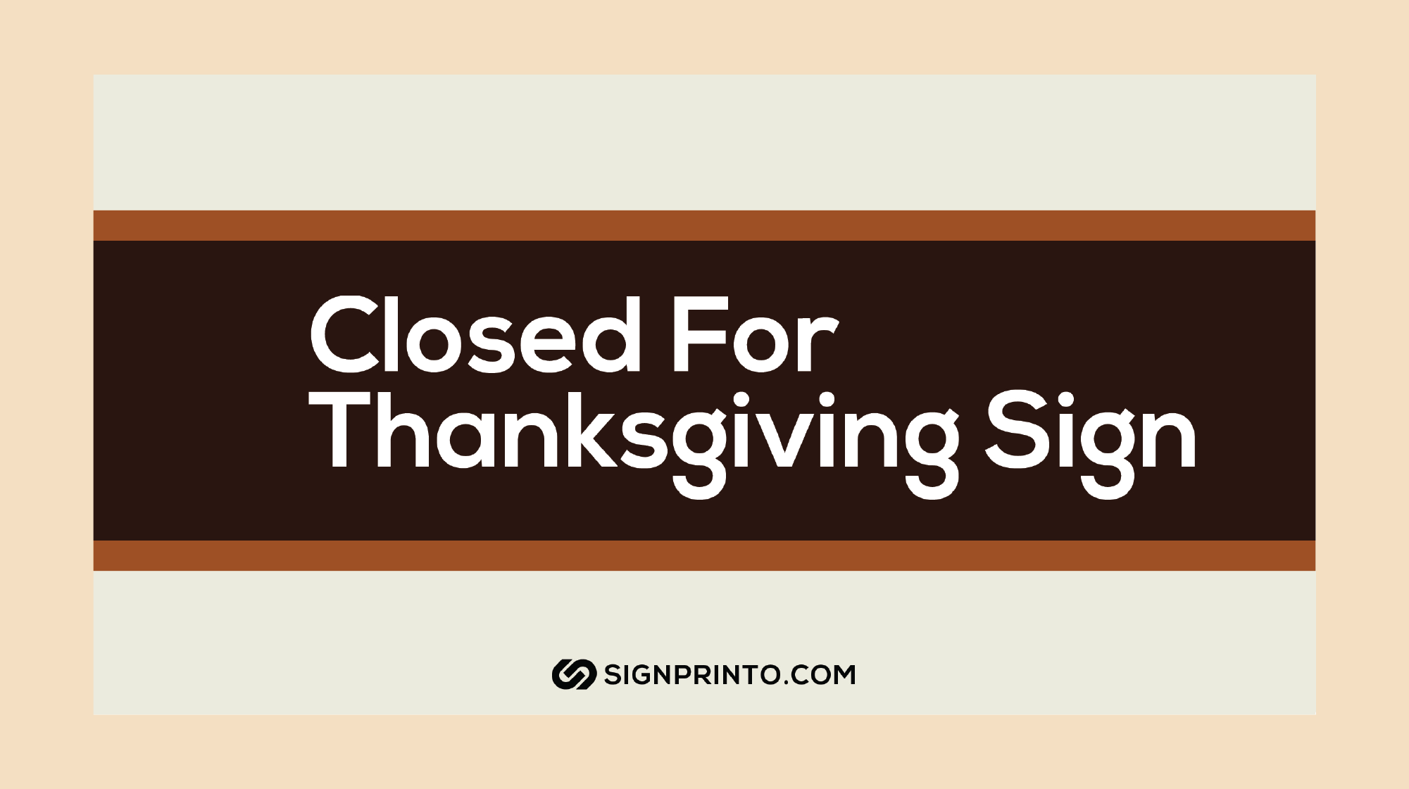 Closed For Thanksgiving Sign Printable PDF