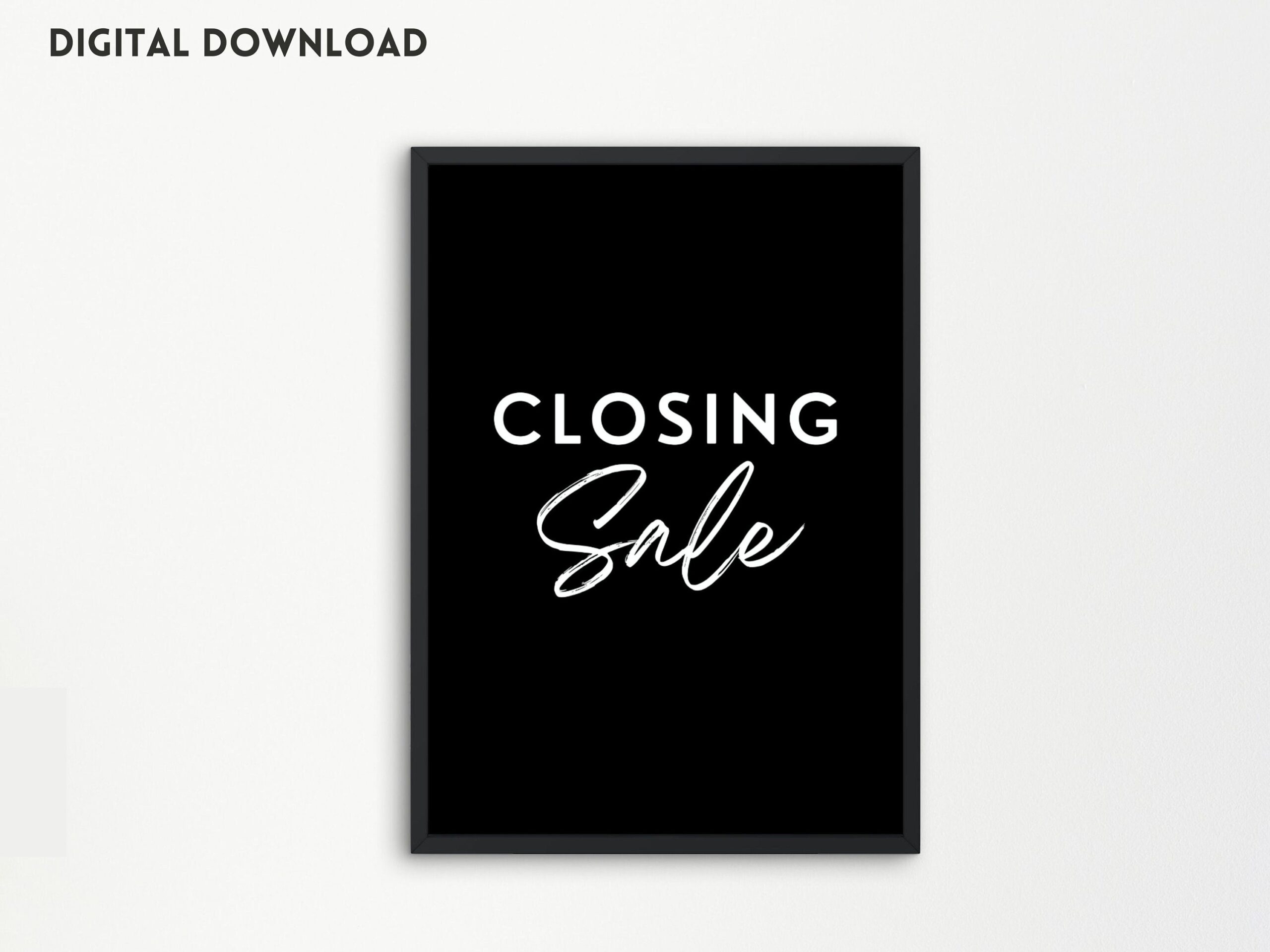 Closing Sale Sign Printable Sale Sign Boutique Sale Sign Etsy