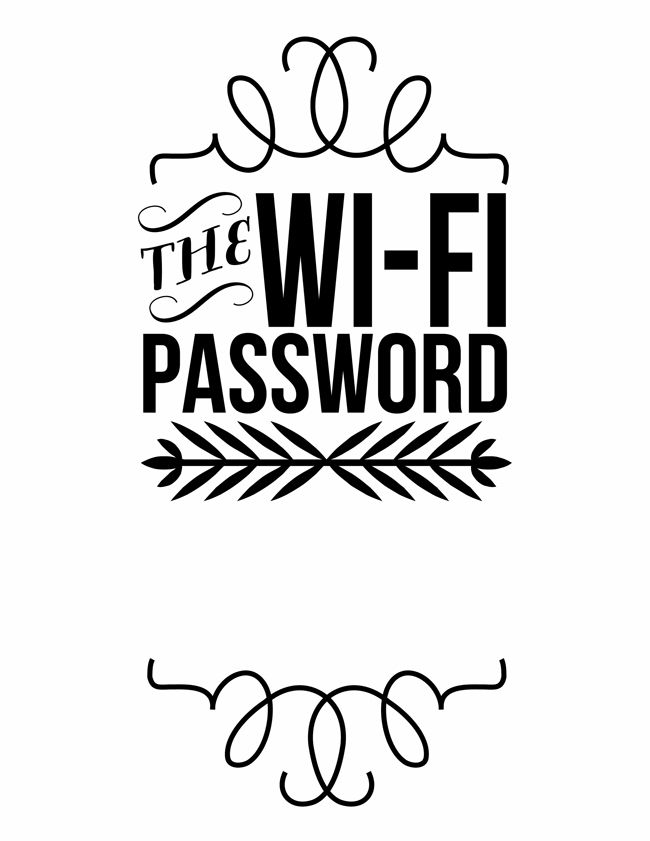 Cool Printable WiFi Password Signs And Display Ideas Cool Mom Picks