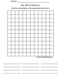 Create Your Own Word Search Free Printable Perfectleqwer