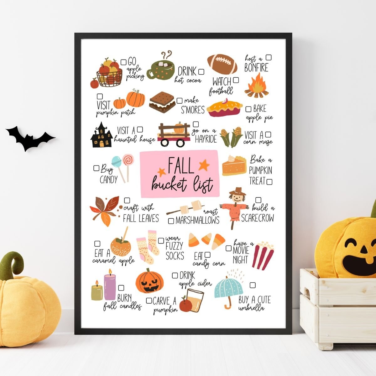 Cute Fall Bucket List Printable The How To Home