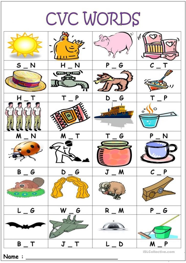 Cvc Words Medial Sounds Worksheet Free Esl Printable Worksheets 