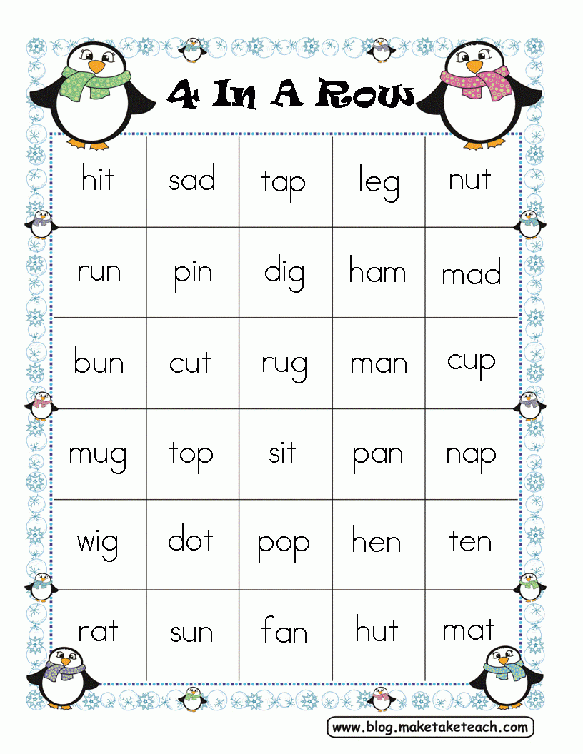 Cvc Words Printable