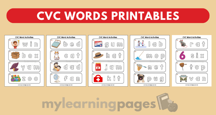 CVC WORDS PRINTABLES My Learning Pages