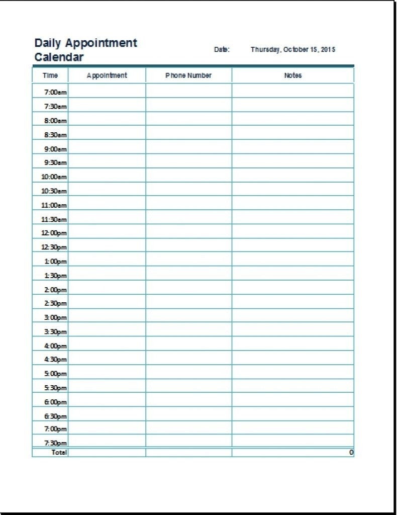 Daily Planner Printable Free Template Template Calendar Design