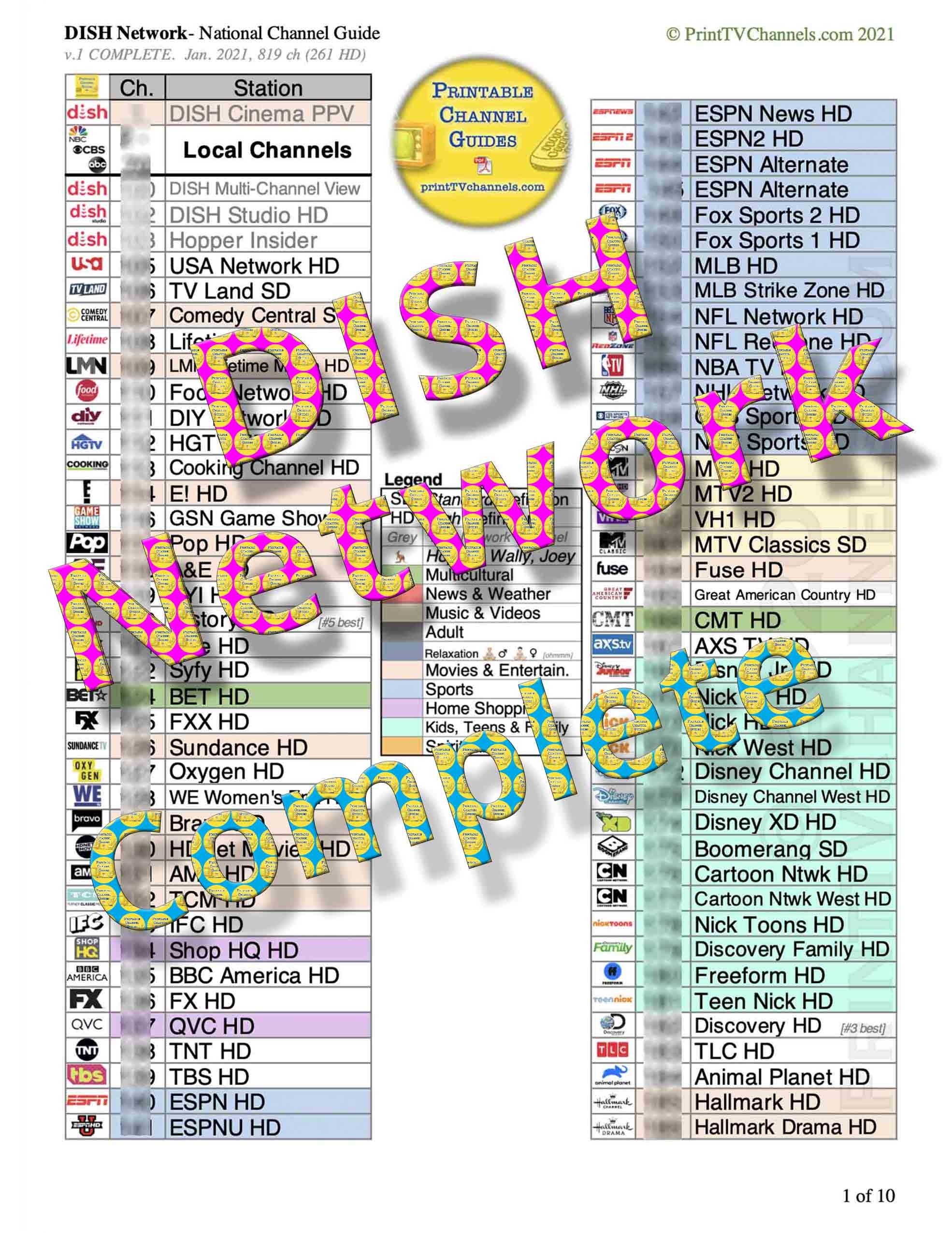 Dish Flex Pack Channel List Printable Prntbl concejomunicipaldechinu 