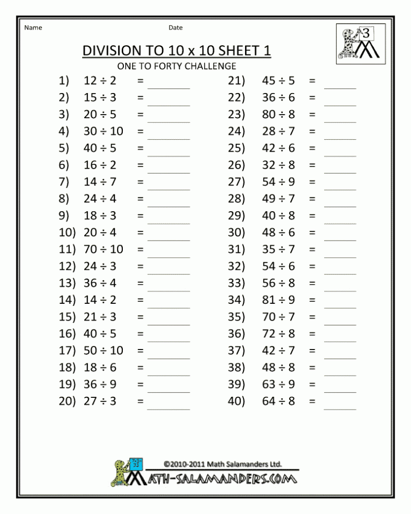 Division Printables Worksheetfun Free Printable Math Worksheets