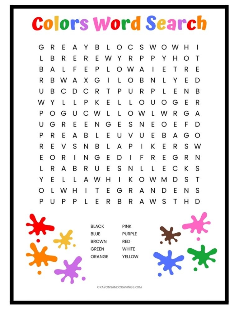 Easy Word Find Printable Pages