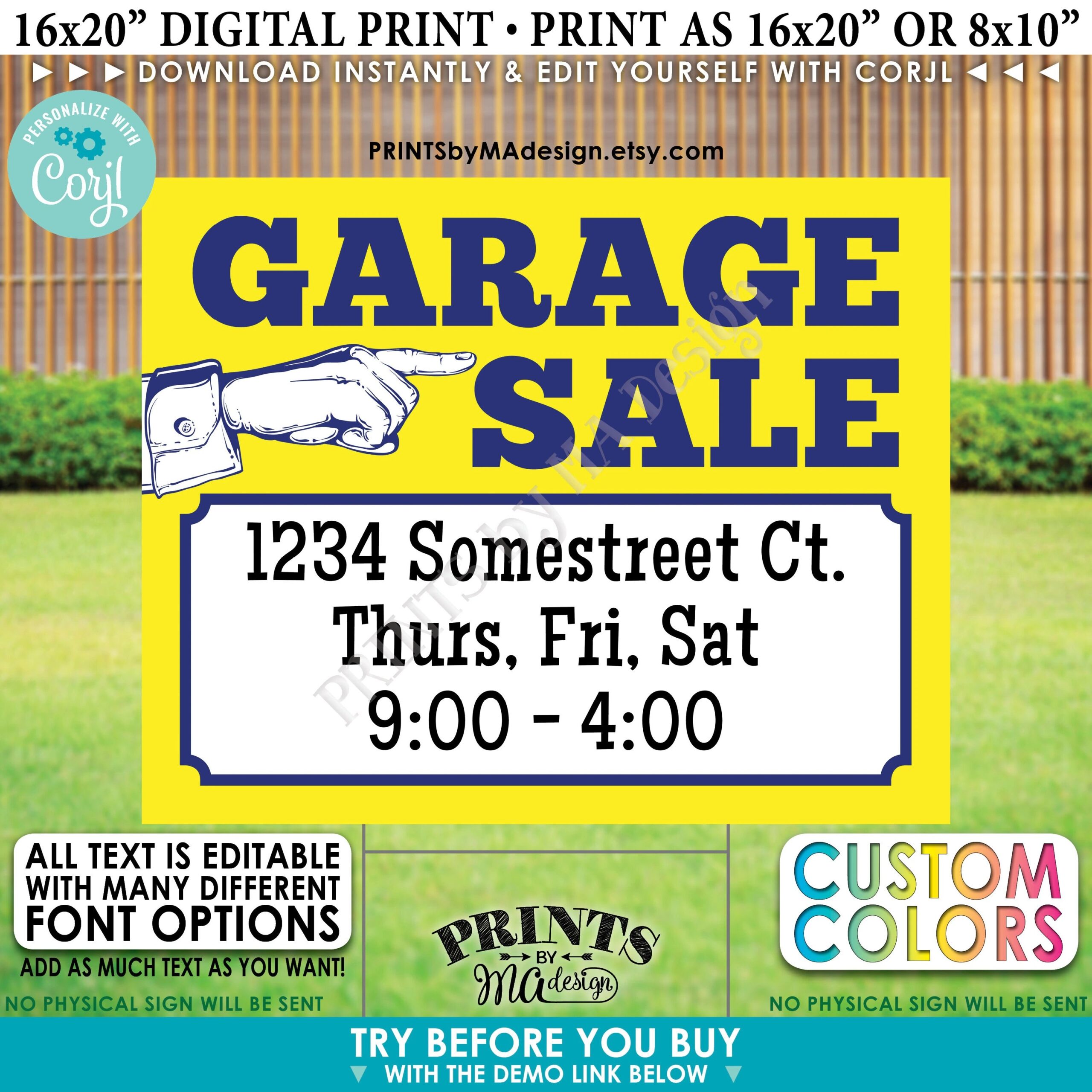 Editable Printable Yard Sale Signs Printable New Year Banners