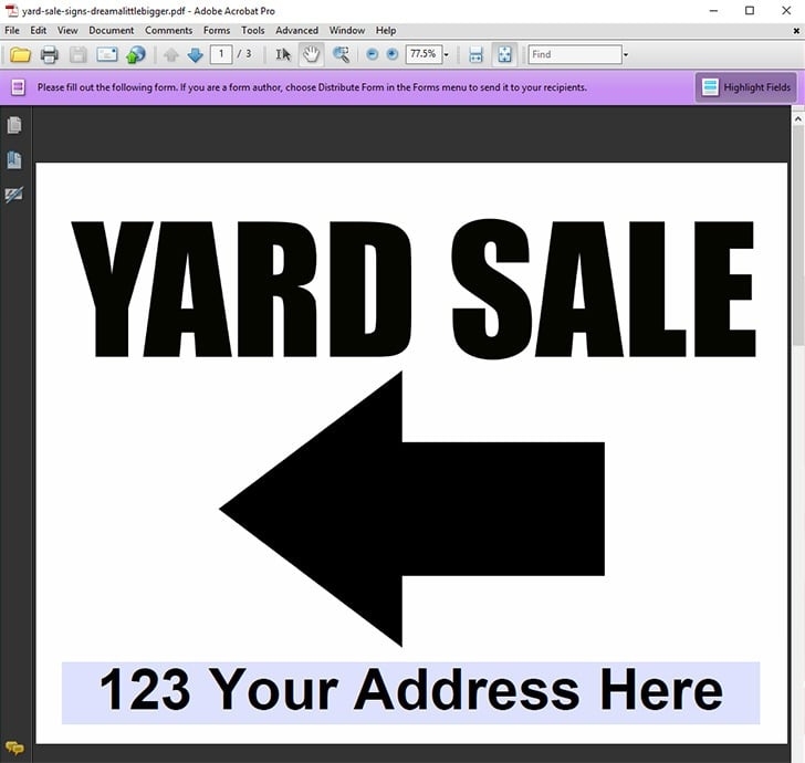 Editable Printable Yard Sale Signs Printable Templates