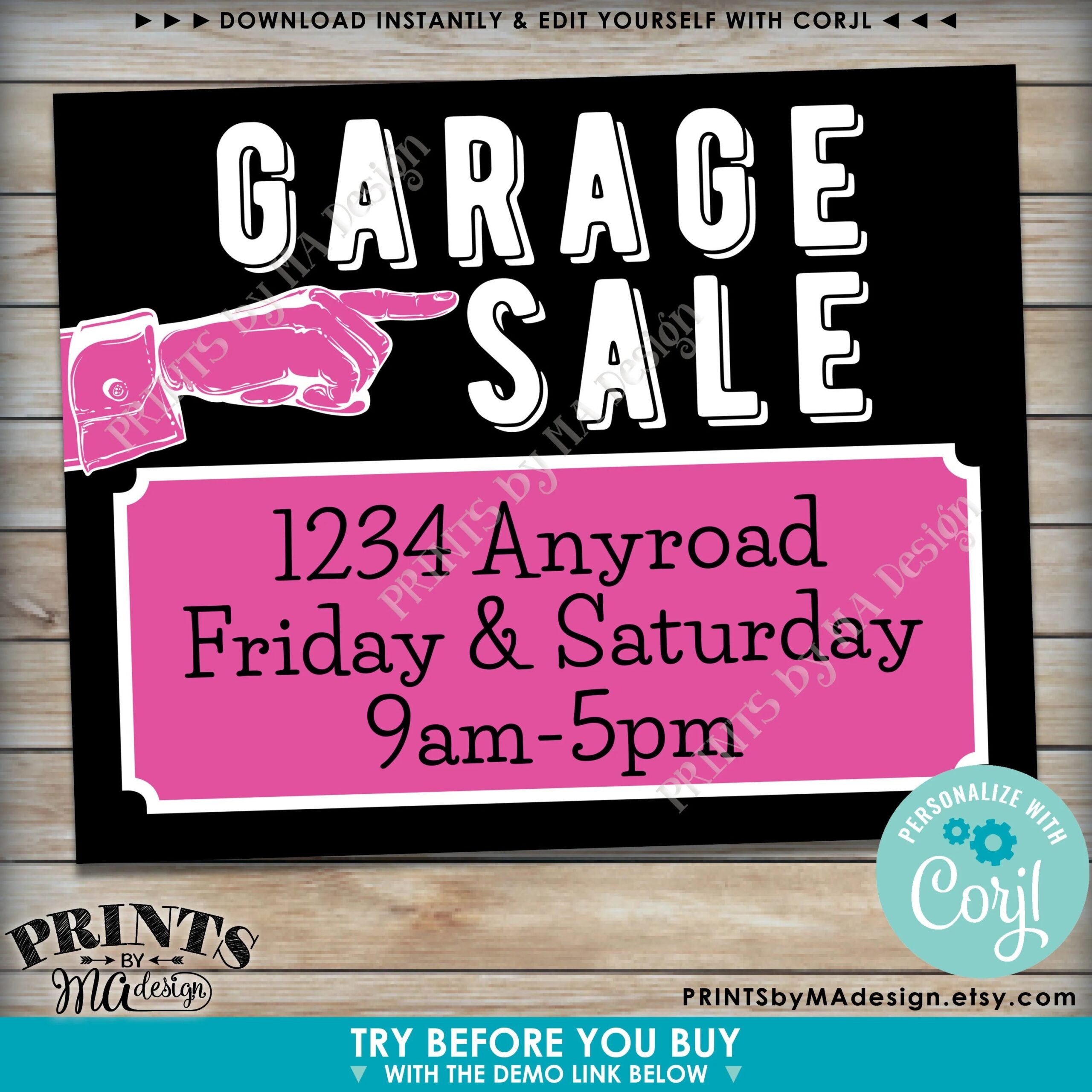Editable Printable Yard Sale Signs Printable Word Searches