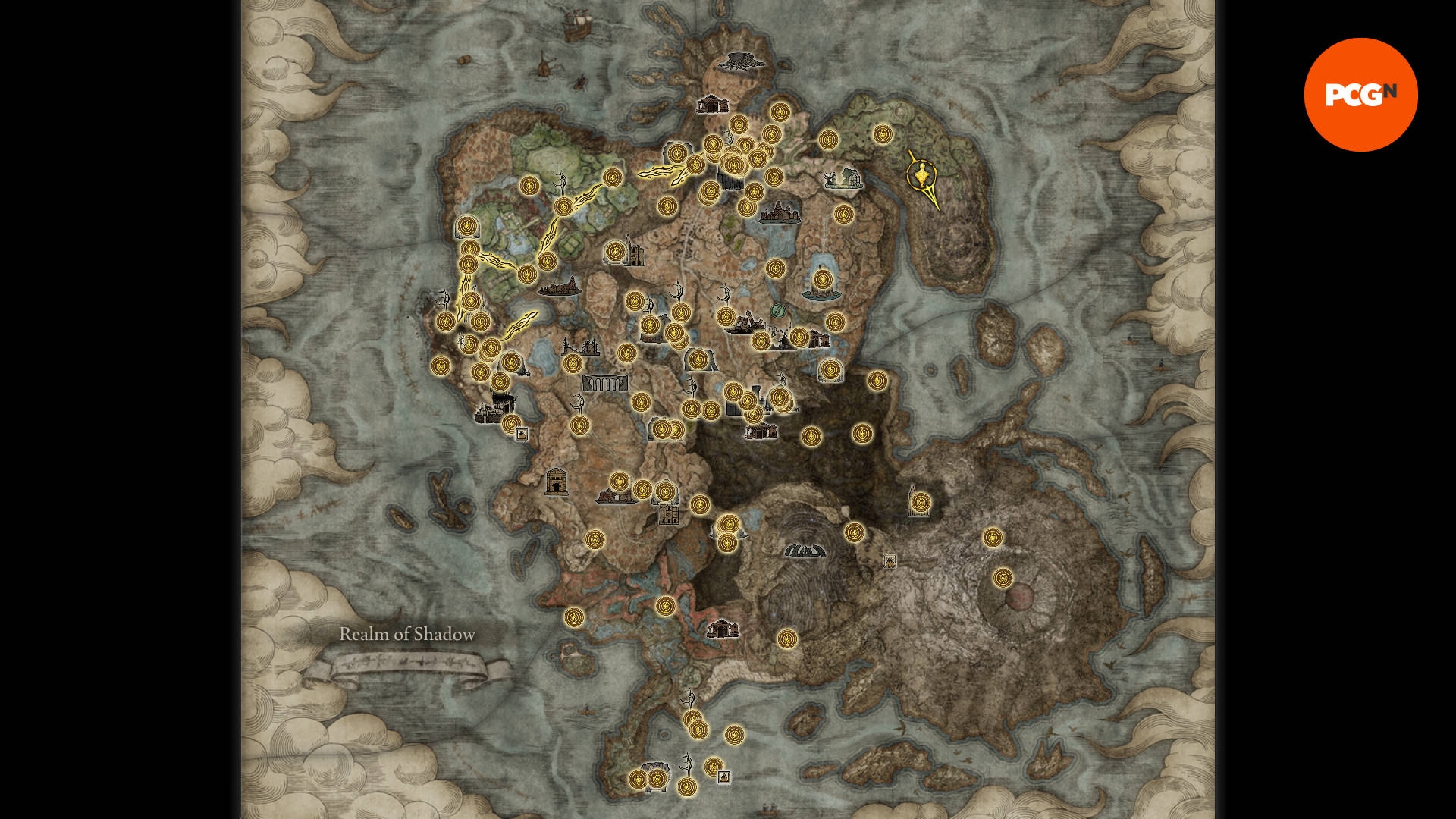 Elden Ring DLC Map All Locations And Sites Of Grace