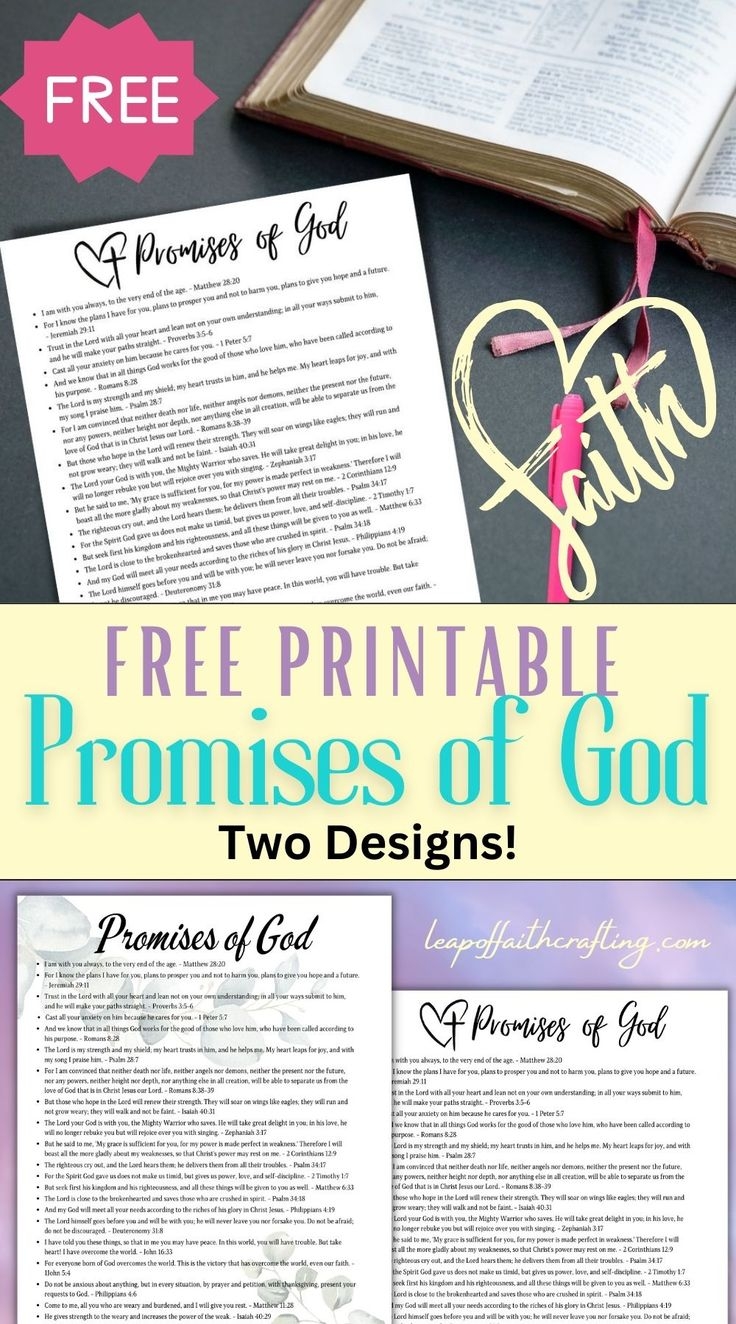 Embracing 25 Of God 39 s Promises A Printable List Of The Promises Of God