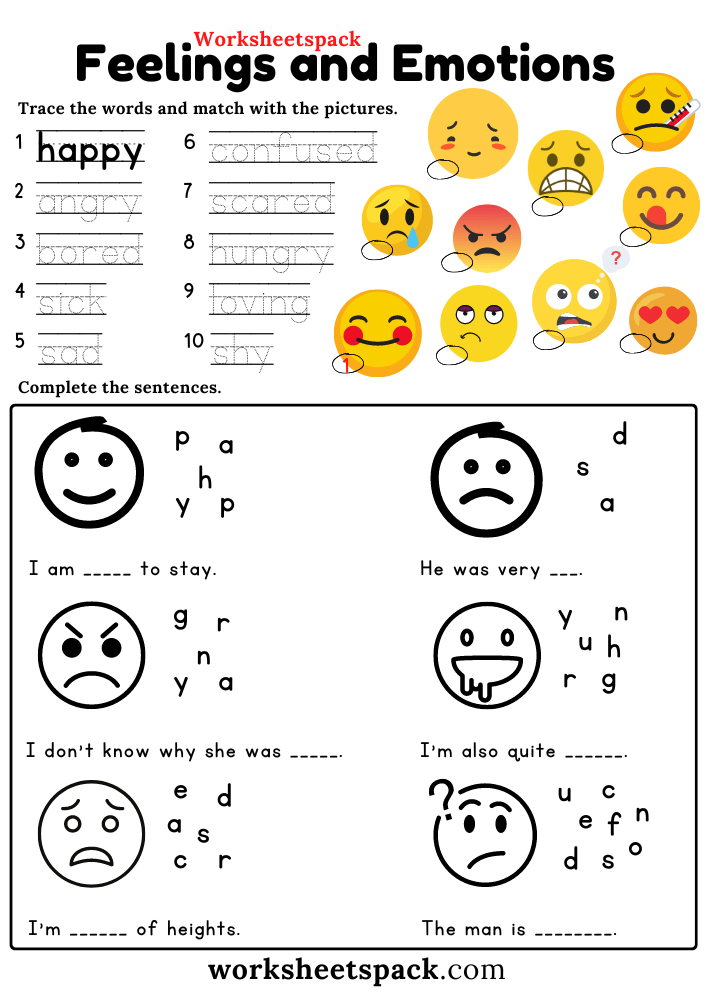 Emotions Worksheets Explore And Manage Feelings Effectively