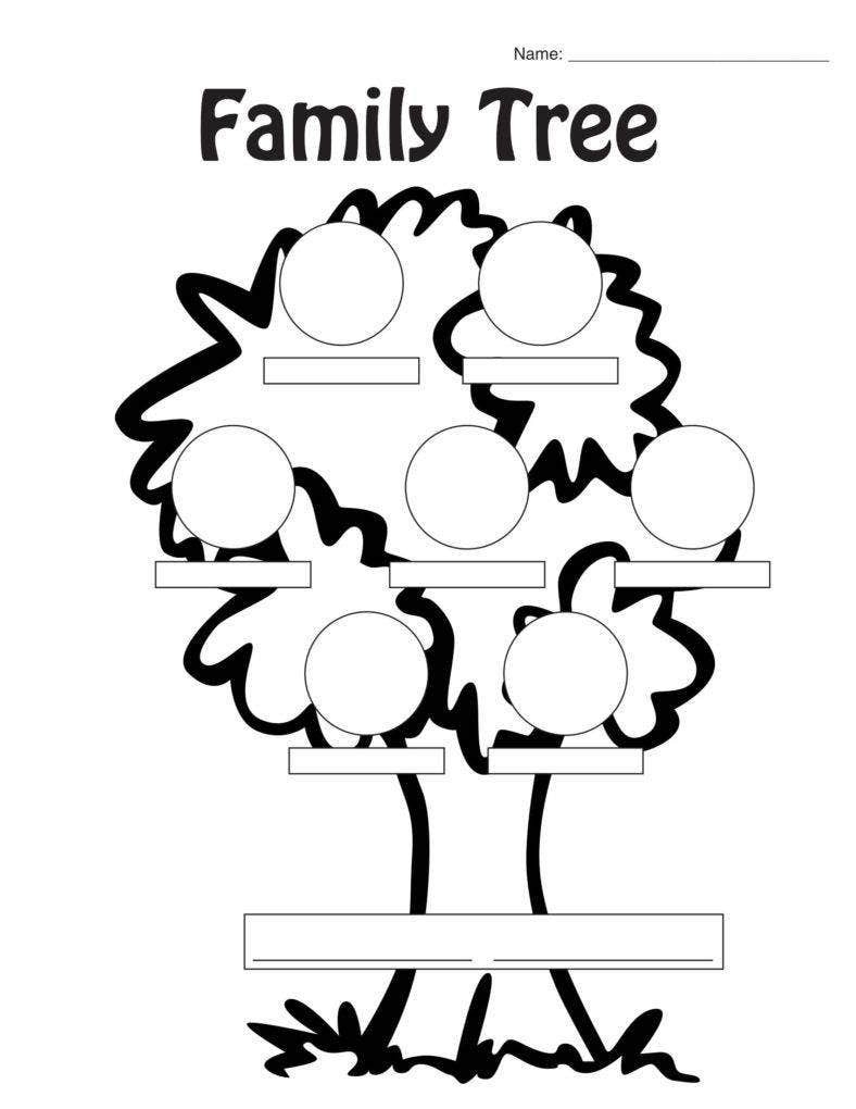 Family Tree Worksheet Printable Peggy Worksheets