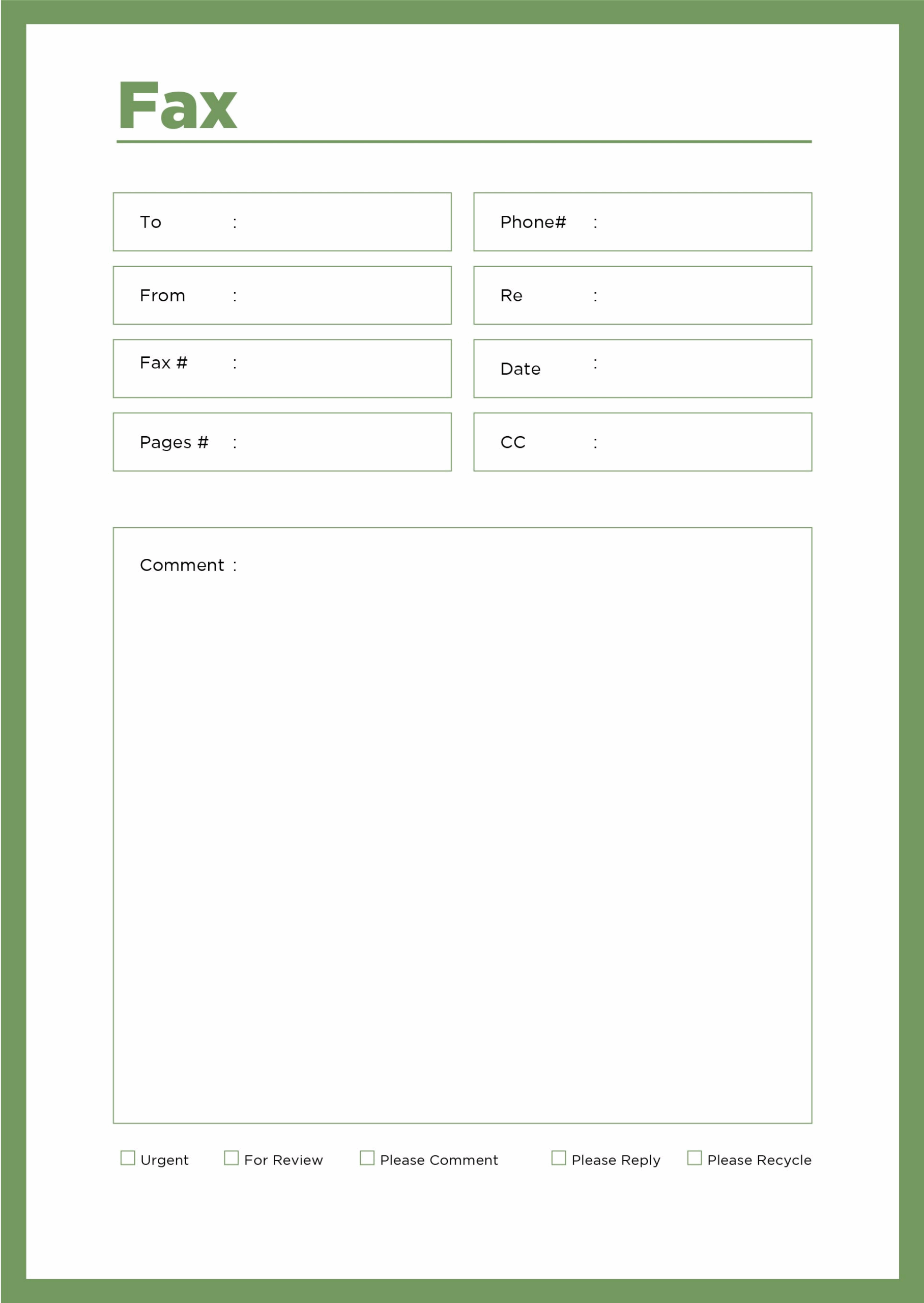 Fax Cover Sheet Template Word 21