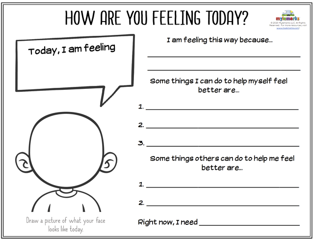 Feelings Check In Worksheet Worksheets Library