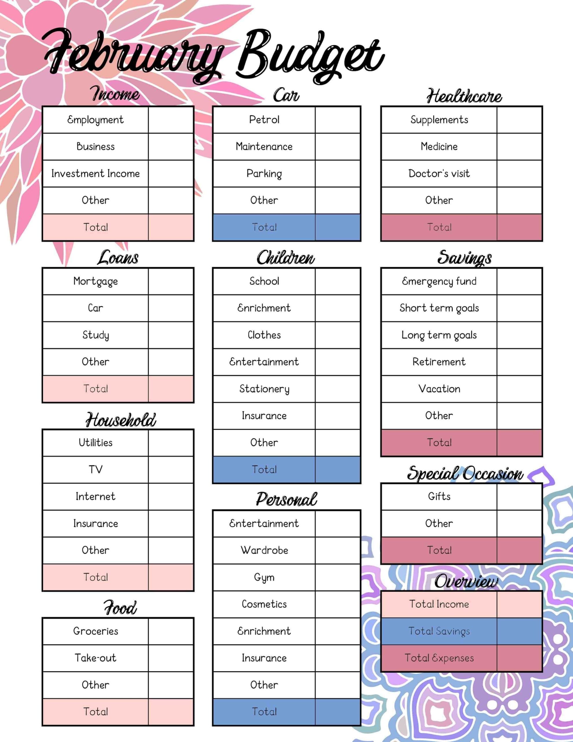 Financial Budget Planner Budget Planner Template Ajasse