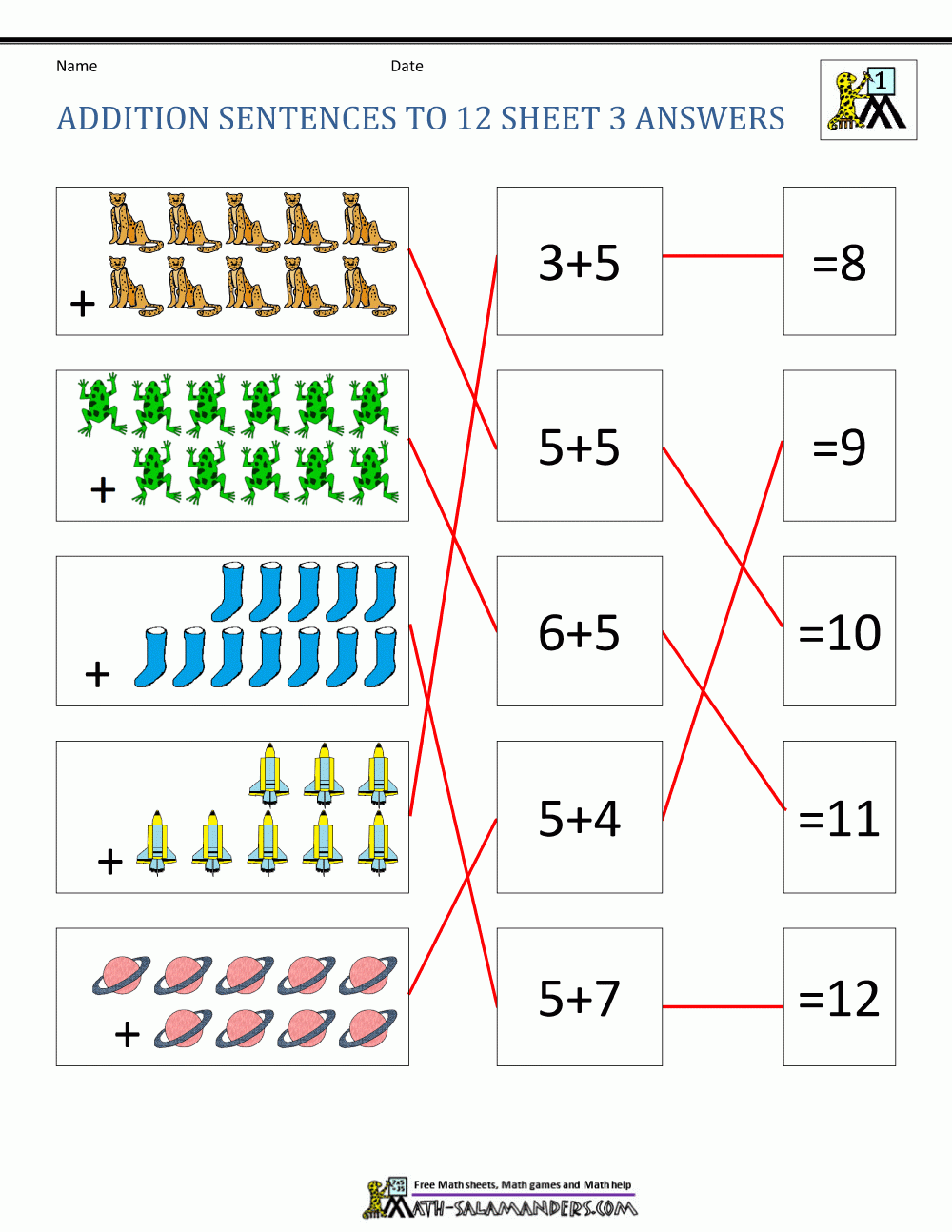 First Grade Addition Worksheets