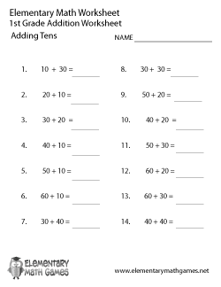 First Grade Math Worksheets Worksheets Library