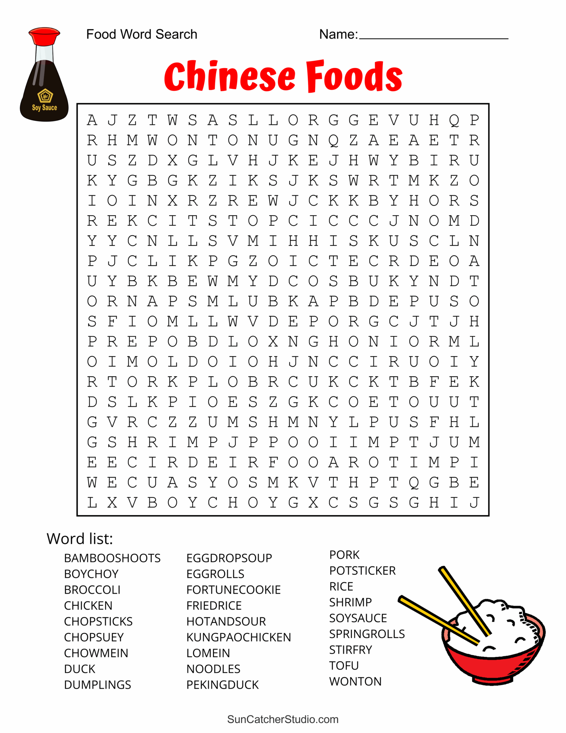 Food Word Search Printable Pdf Word Search Maker