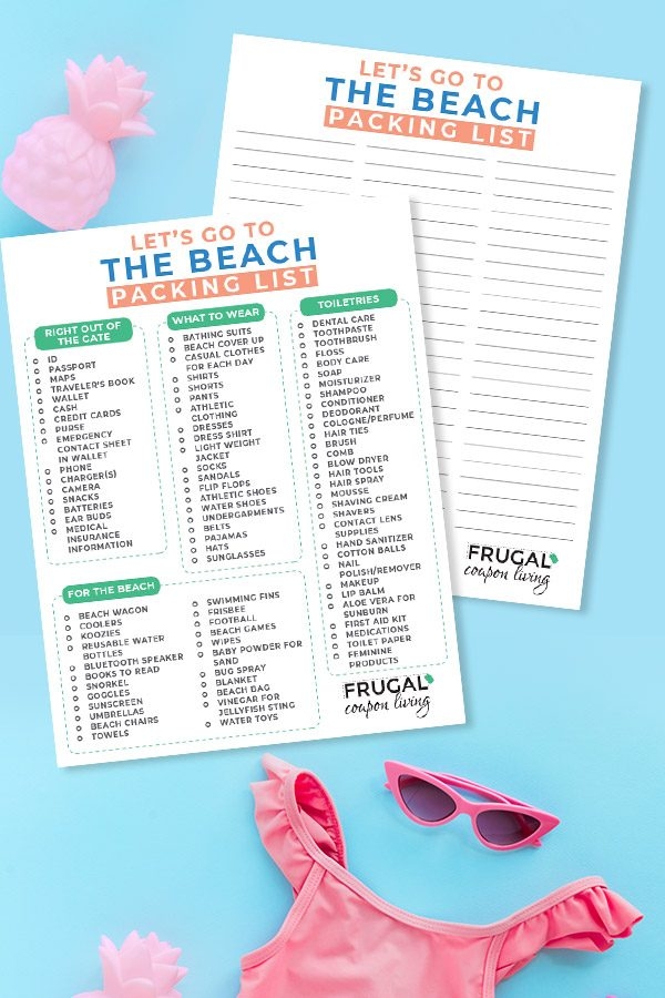 Forget Nothing Complete Free Beach Packing List Printable PDF